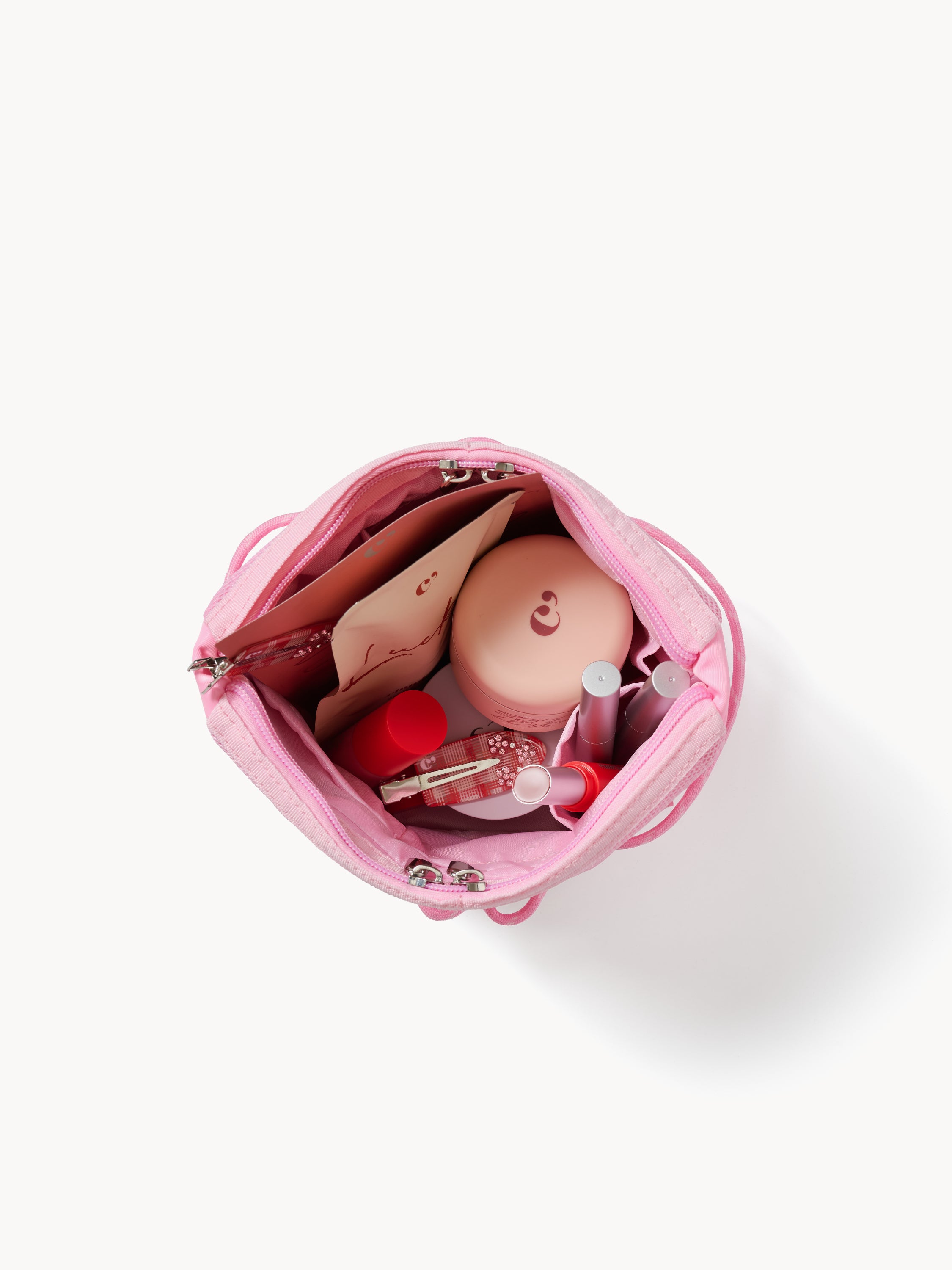 Pull Me In Drawstring Pouch in Bubblegum Pink