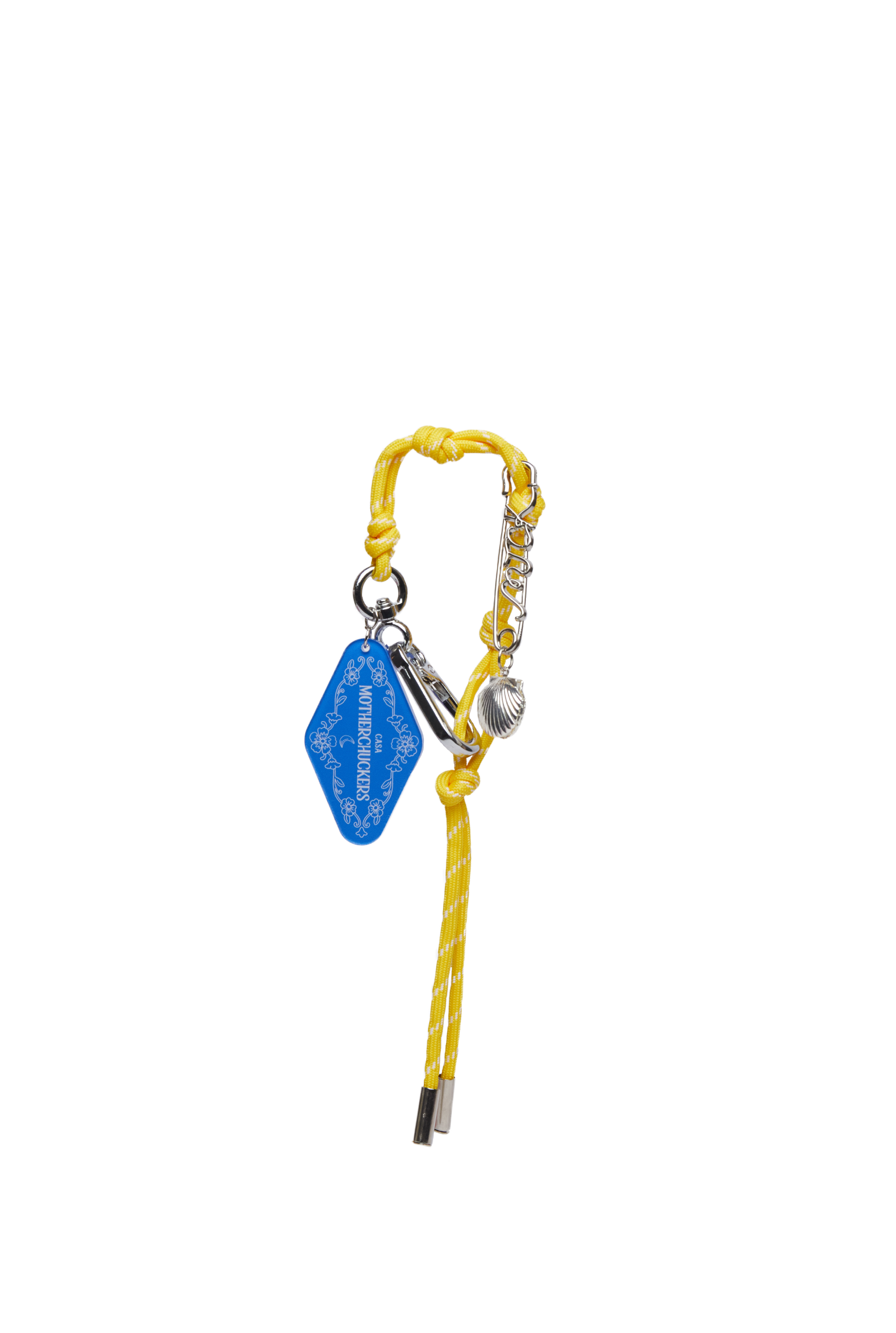 Seashell Cord Keychain with Charms