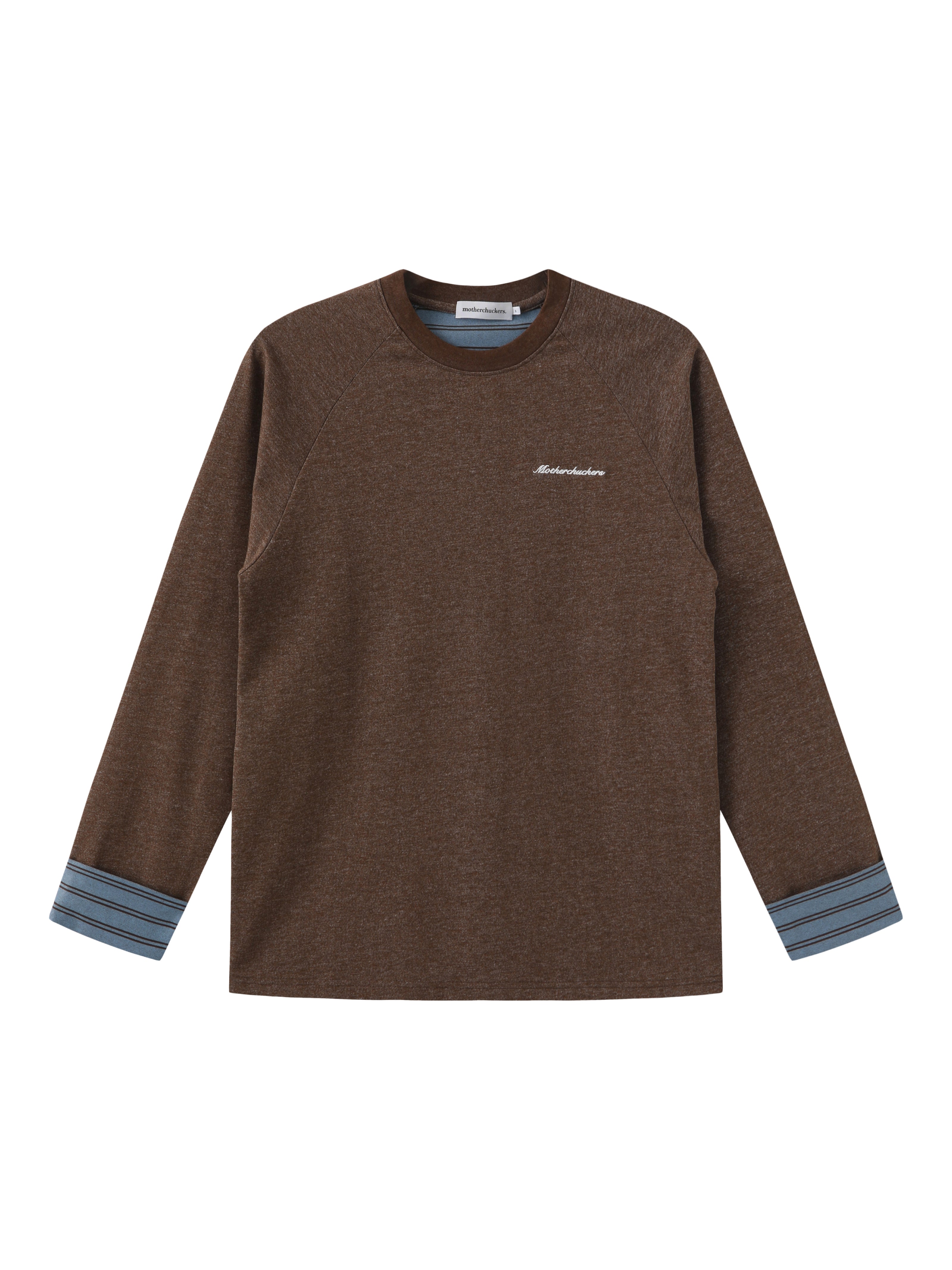 Mocha Contrast Cuff Long Sleeve Tee