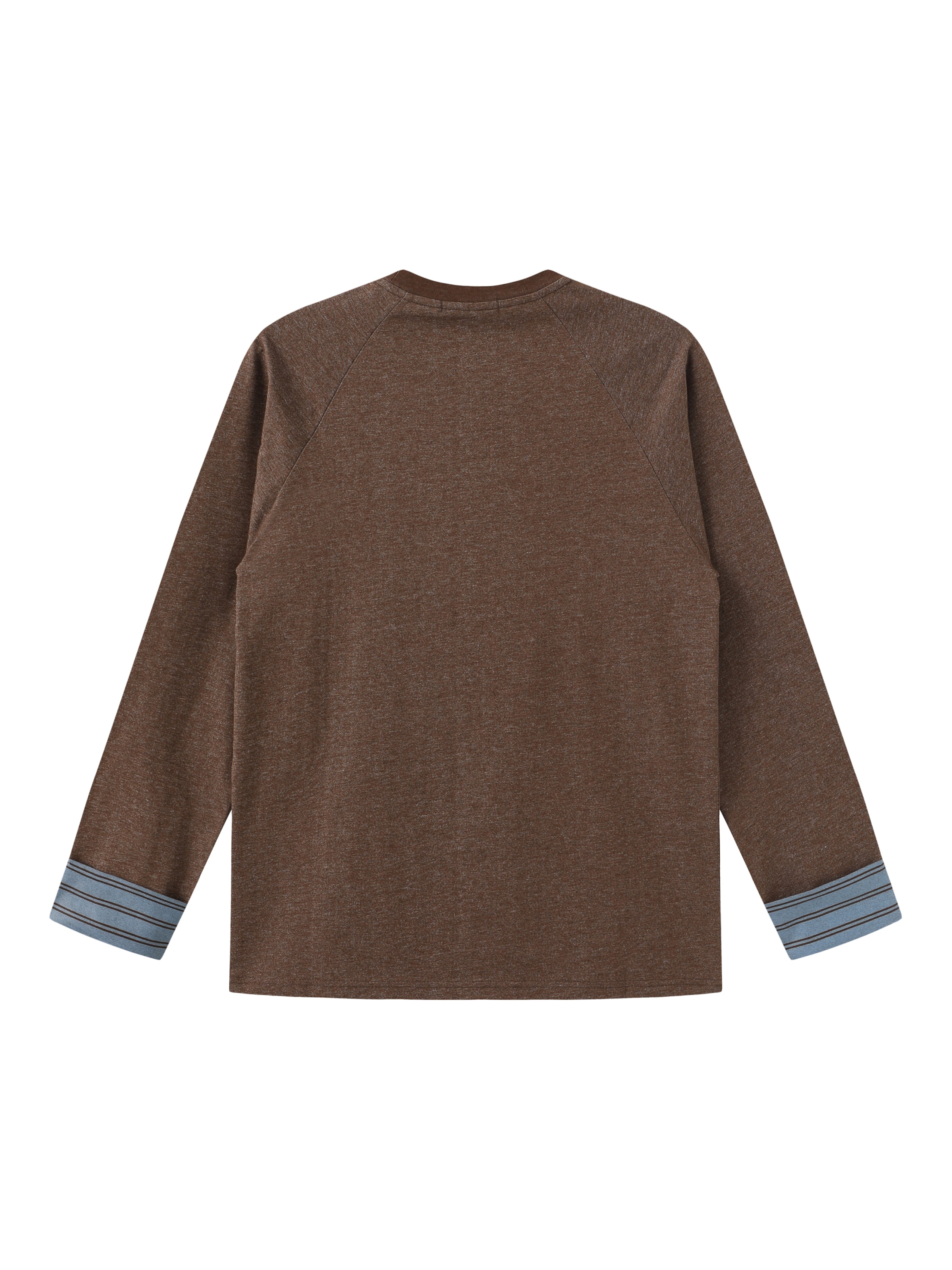 Mocha Contrast Cuff Long Sleeve Tee