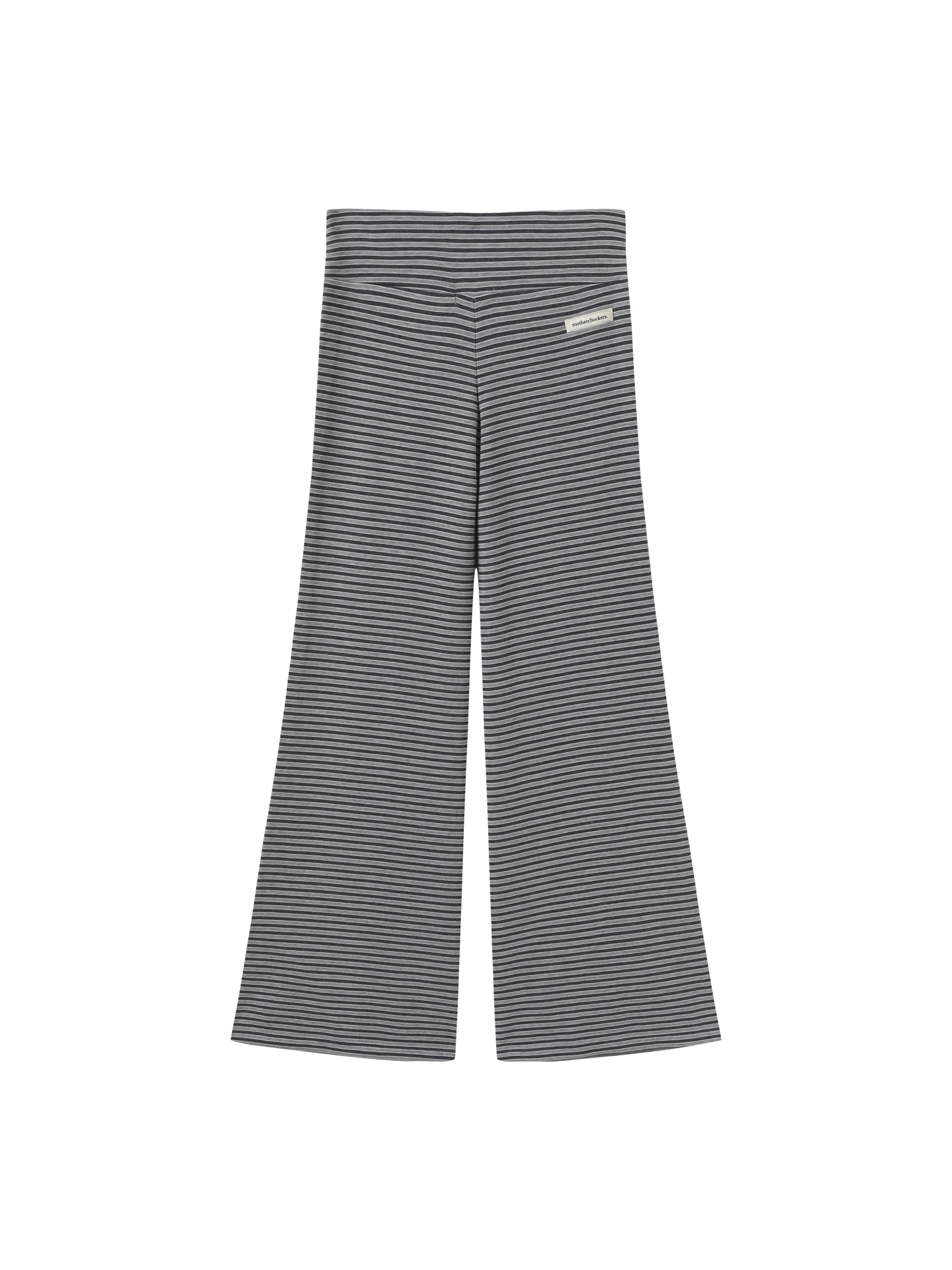 Steel Blue Stripes Flared Pants