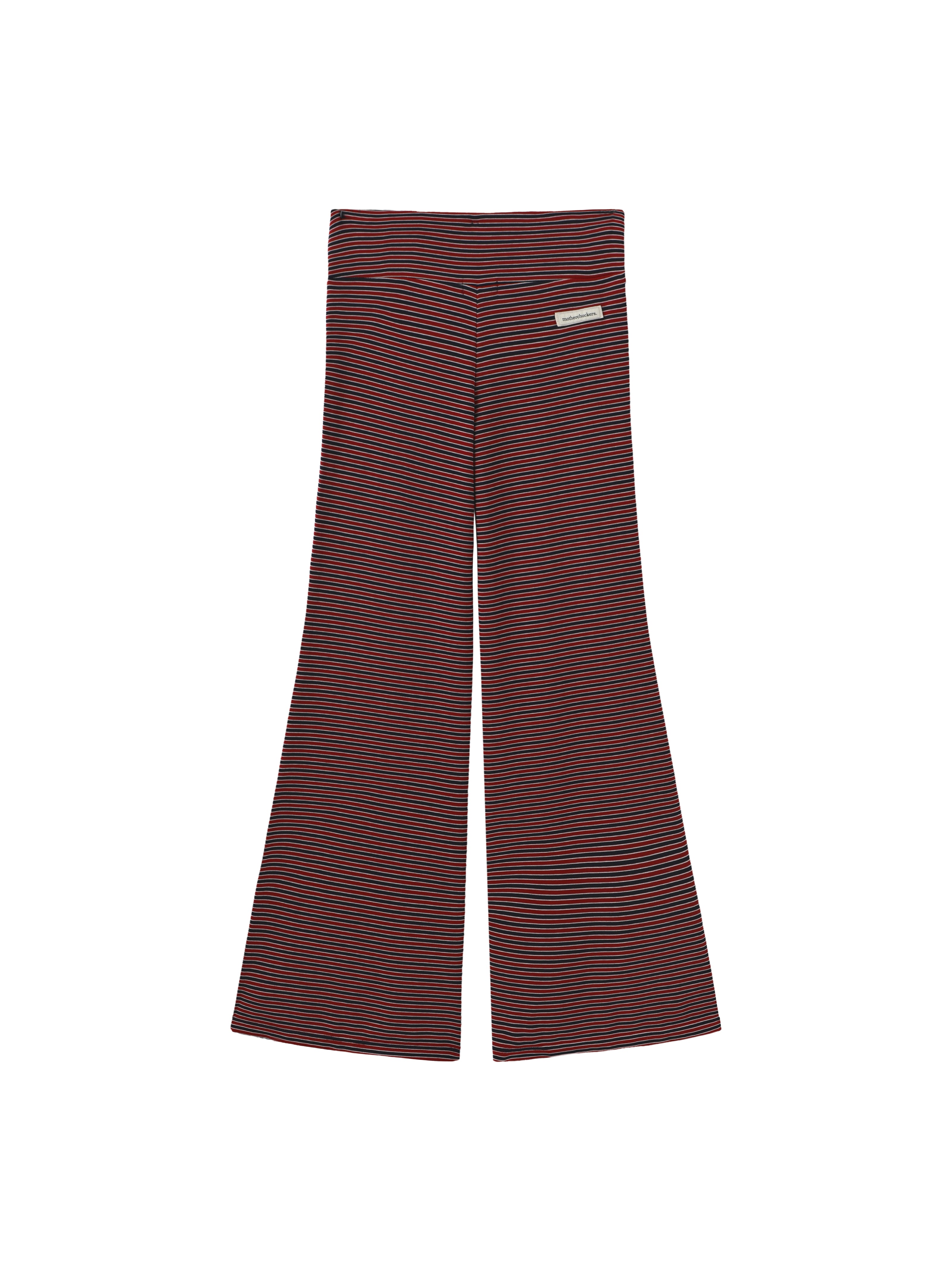 Navy Red Stripes Flared Pants