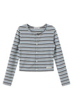 Powder Blue Stripes Cardigan
