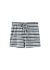Powder Blue Stripes Fitted Mini Shorts