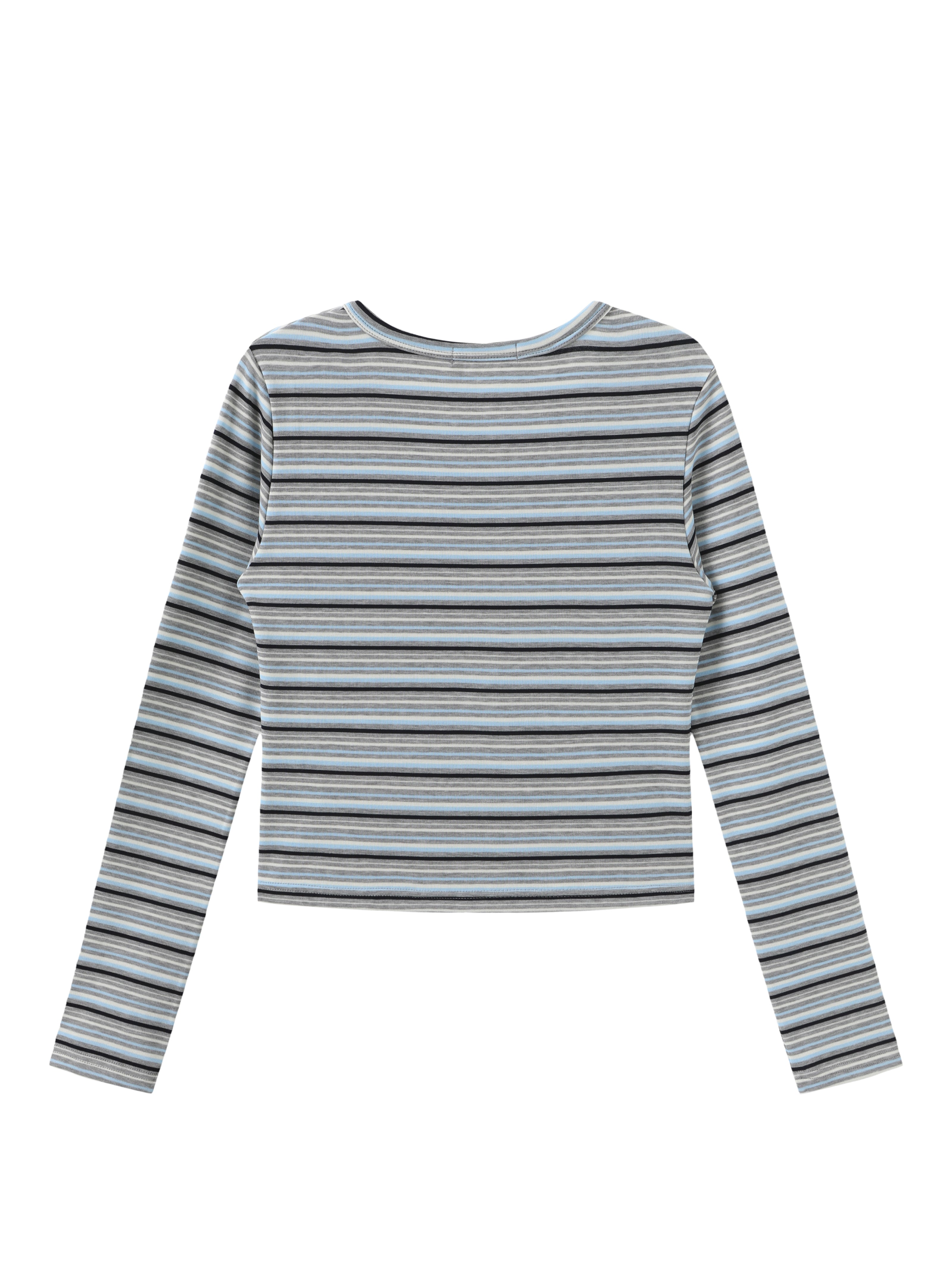 Powder Blue Stripes Cardigan