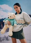 Cream Multi Cozy Baby Long Sleeve Polo