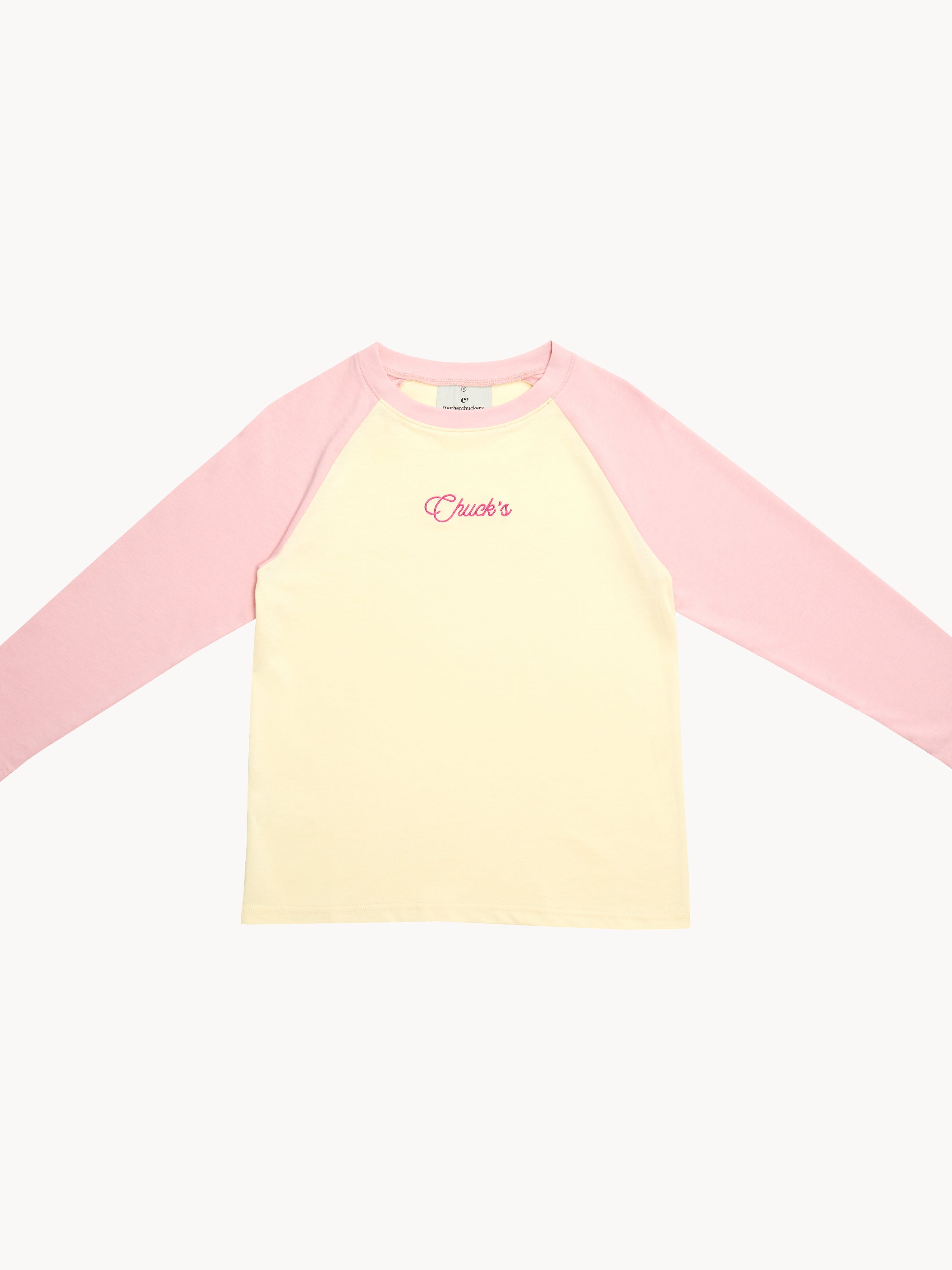 Chuck's Casual Raglan in Pink & Cream