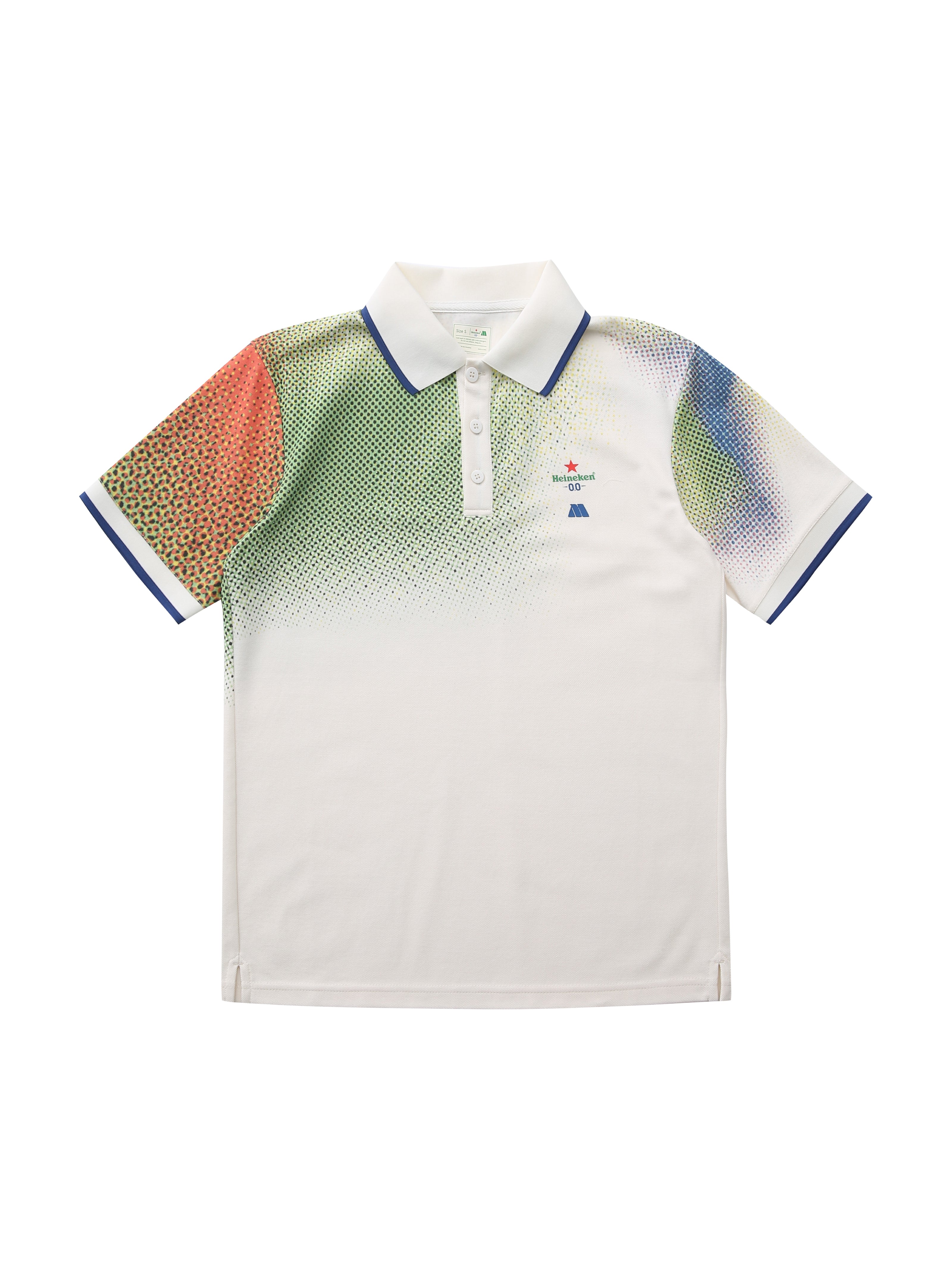Green Gradient Short Sleeve Polo Shirt