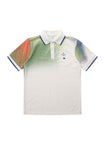 Green Gradient Short Sleeve Polo Shirt