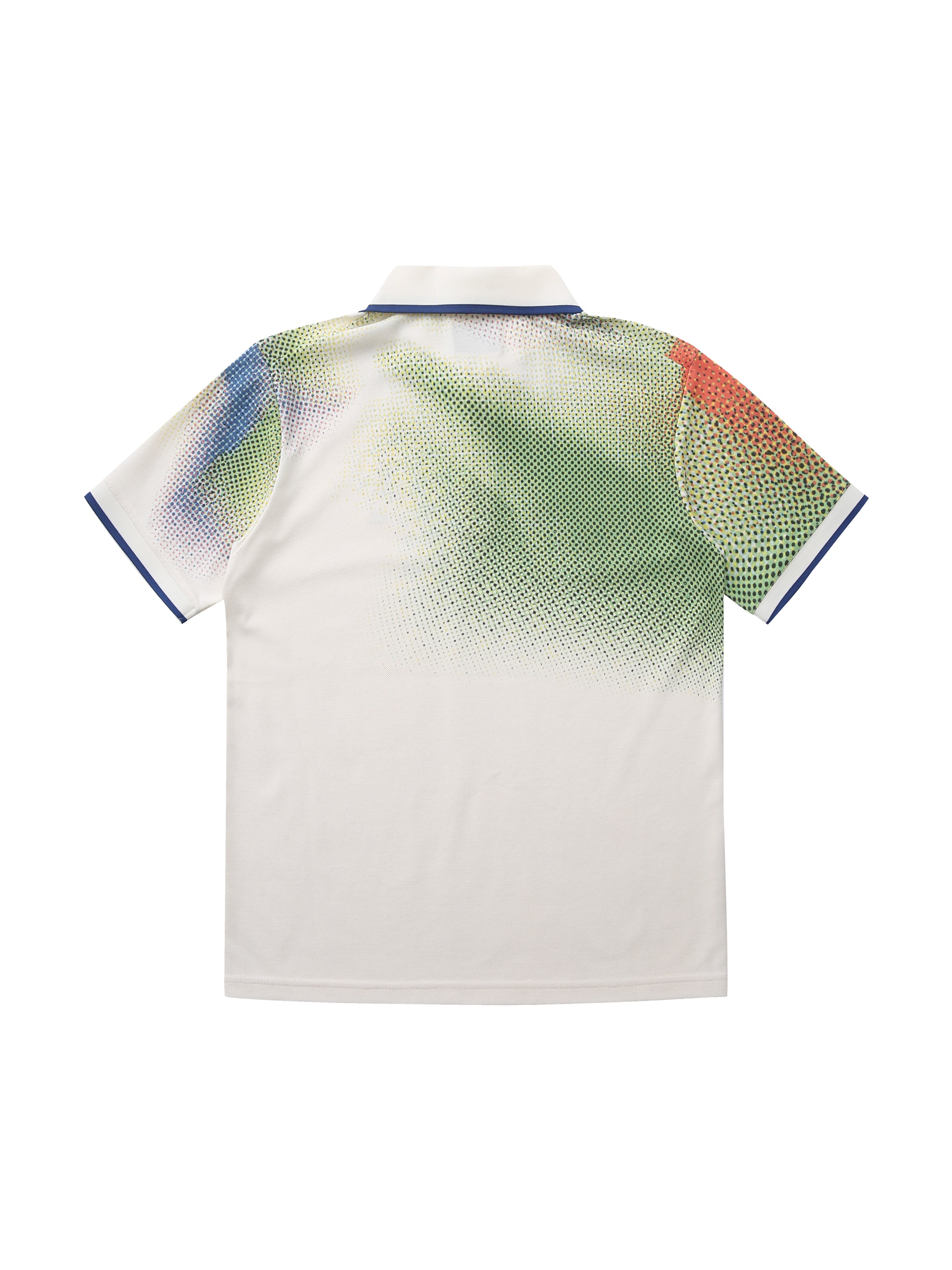 Green Gradient Short Sleeve Polo Shirt