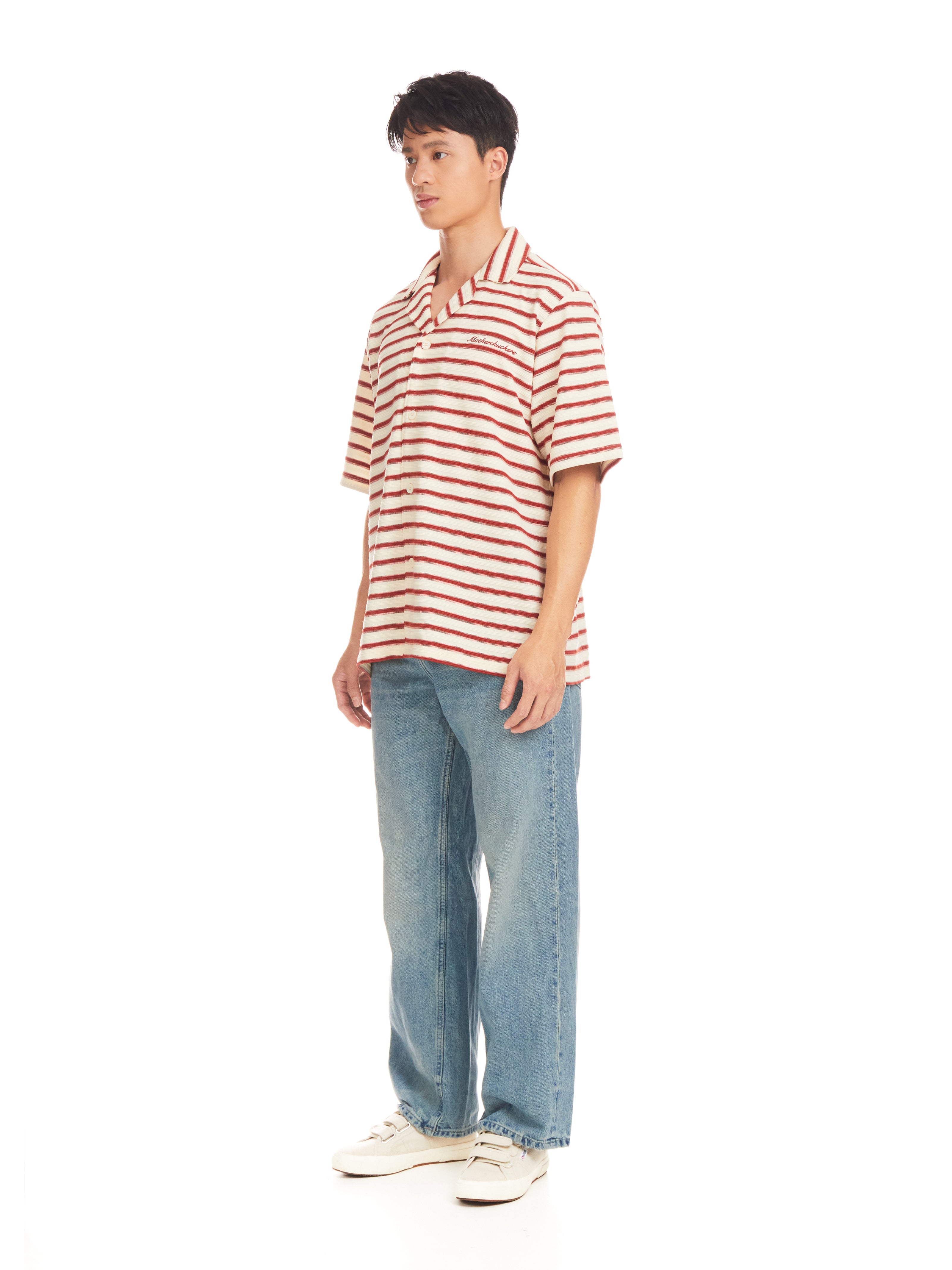 Candy Cane Striped Bowling Shirt