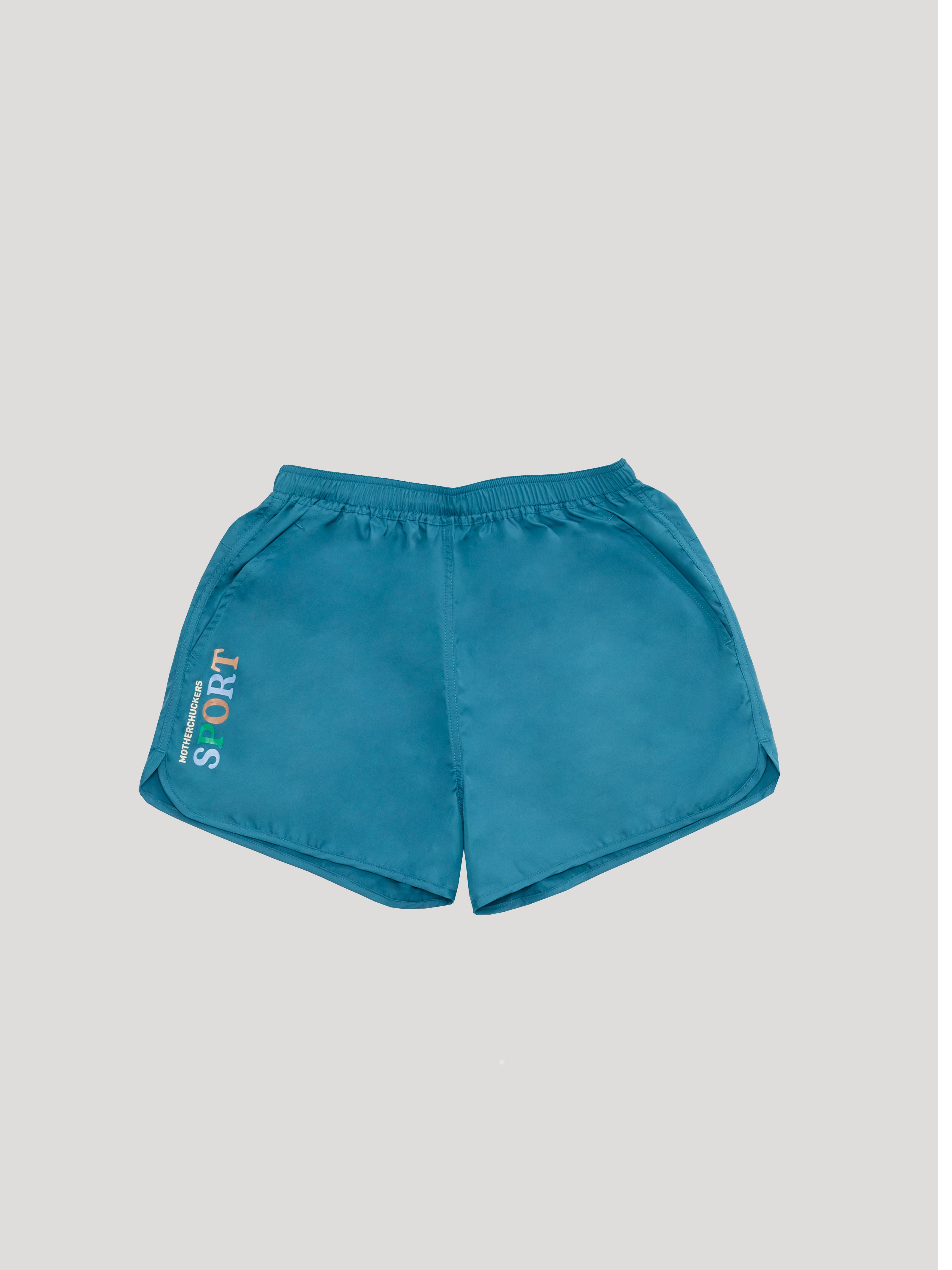 Teal Active Nylon Shorts
