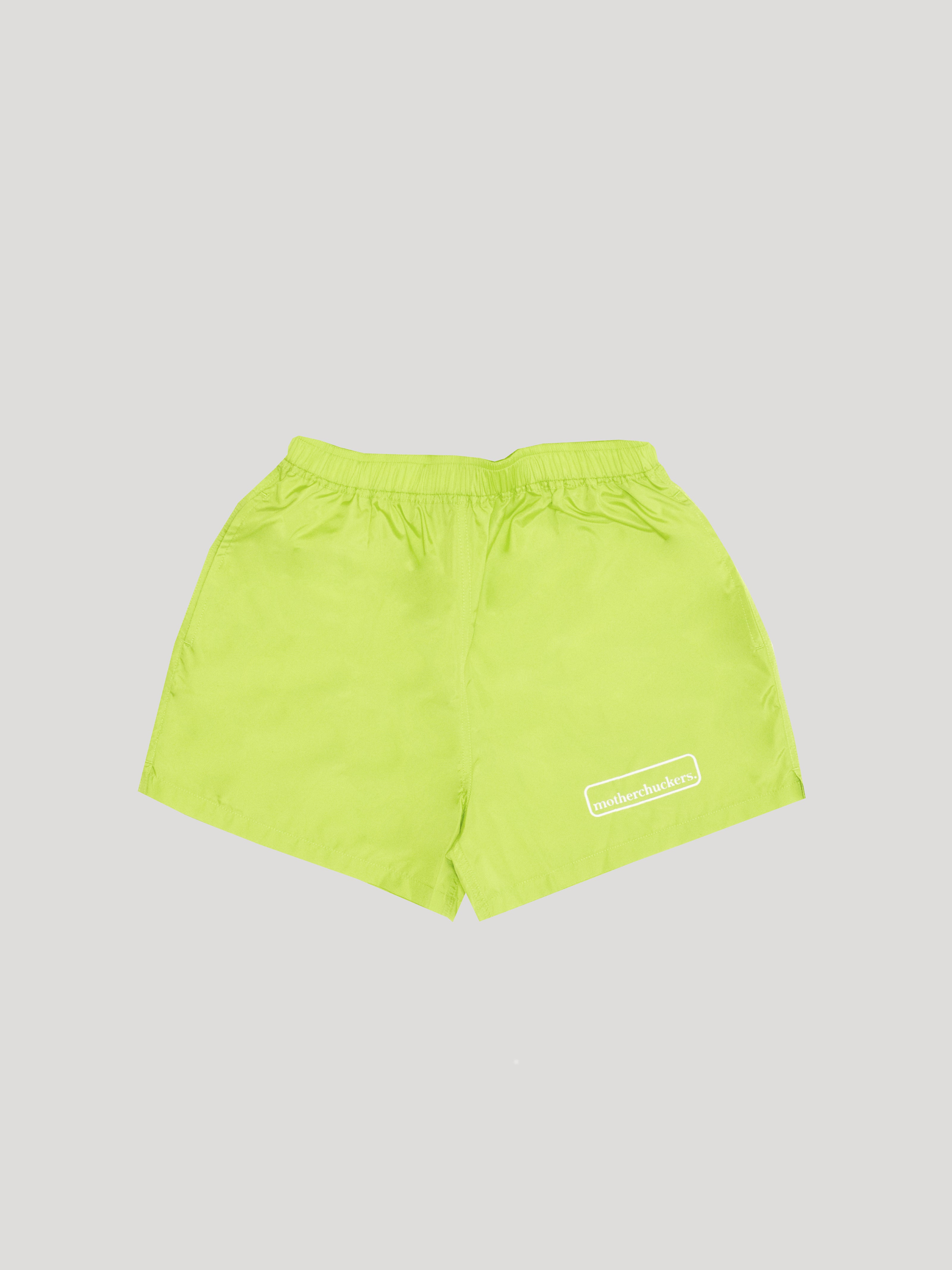 Lime Logo Nylon Shorts