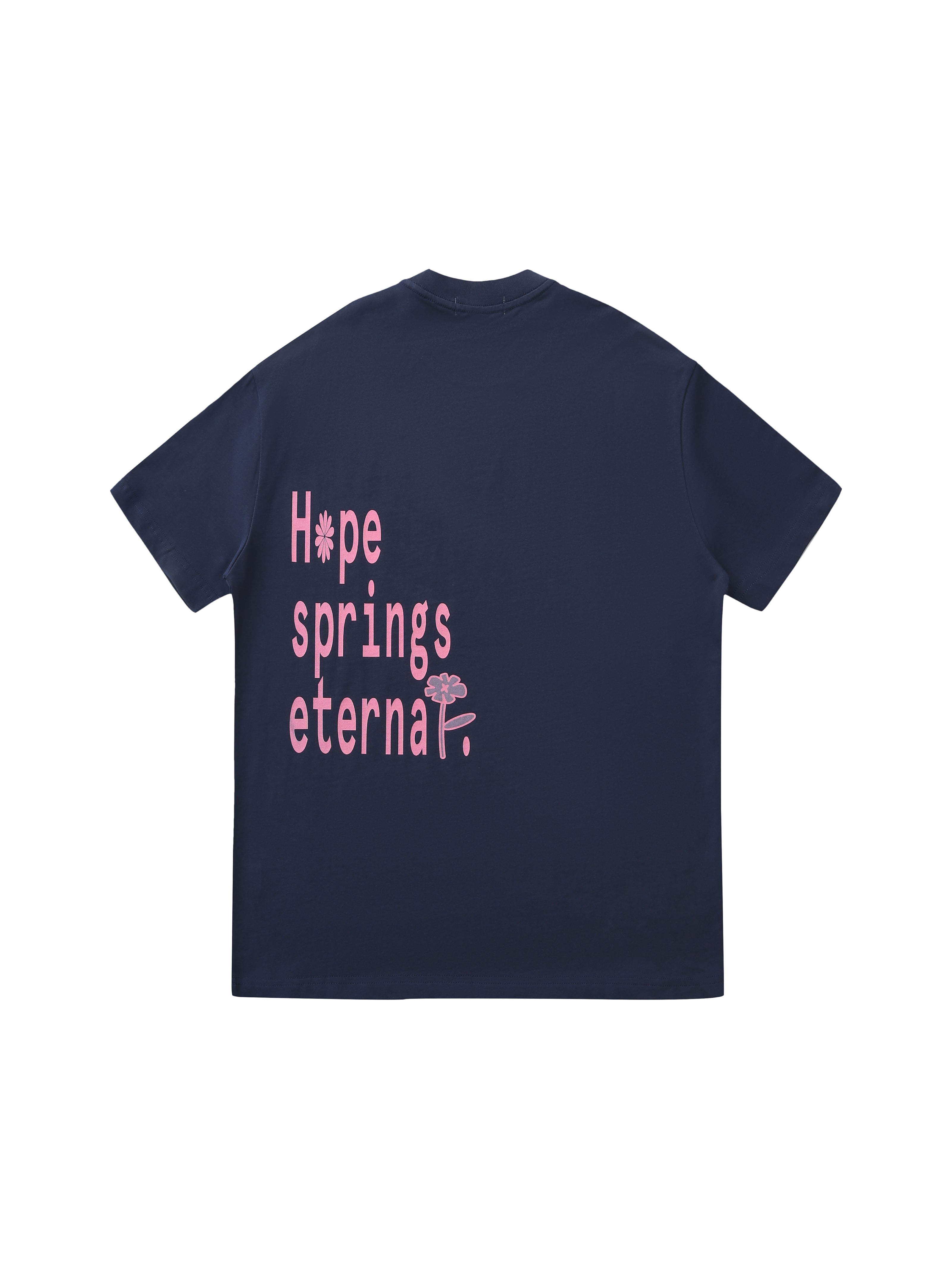 Navy Spring Cropped Tee