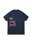 Navy Spring Cropped Tee