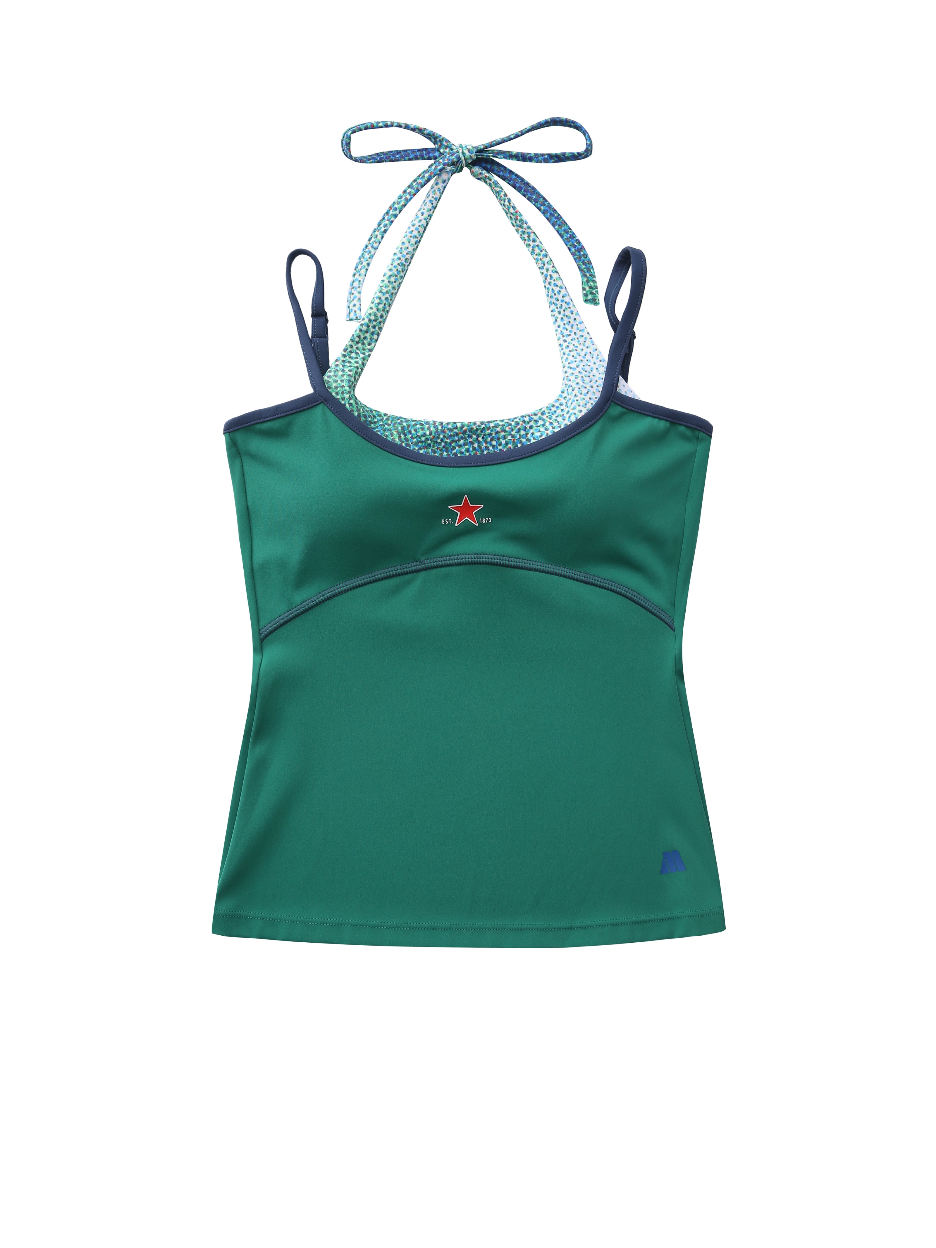 Bottle Green Double Layered Halter Camisole