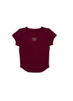 Plum Horseshoe Scooped Tee