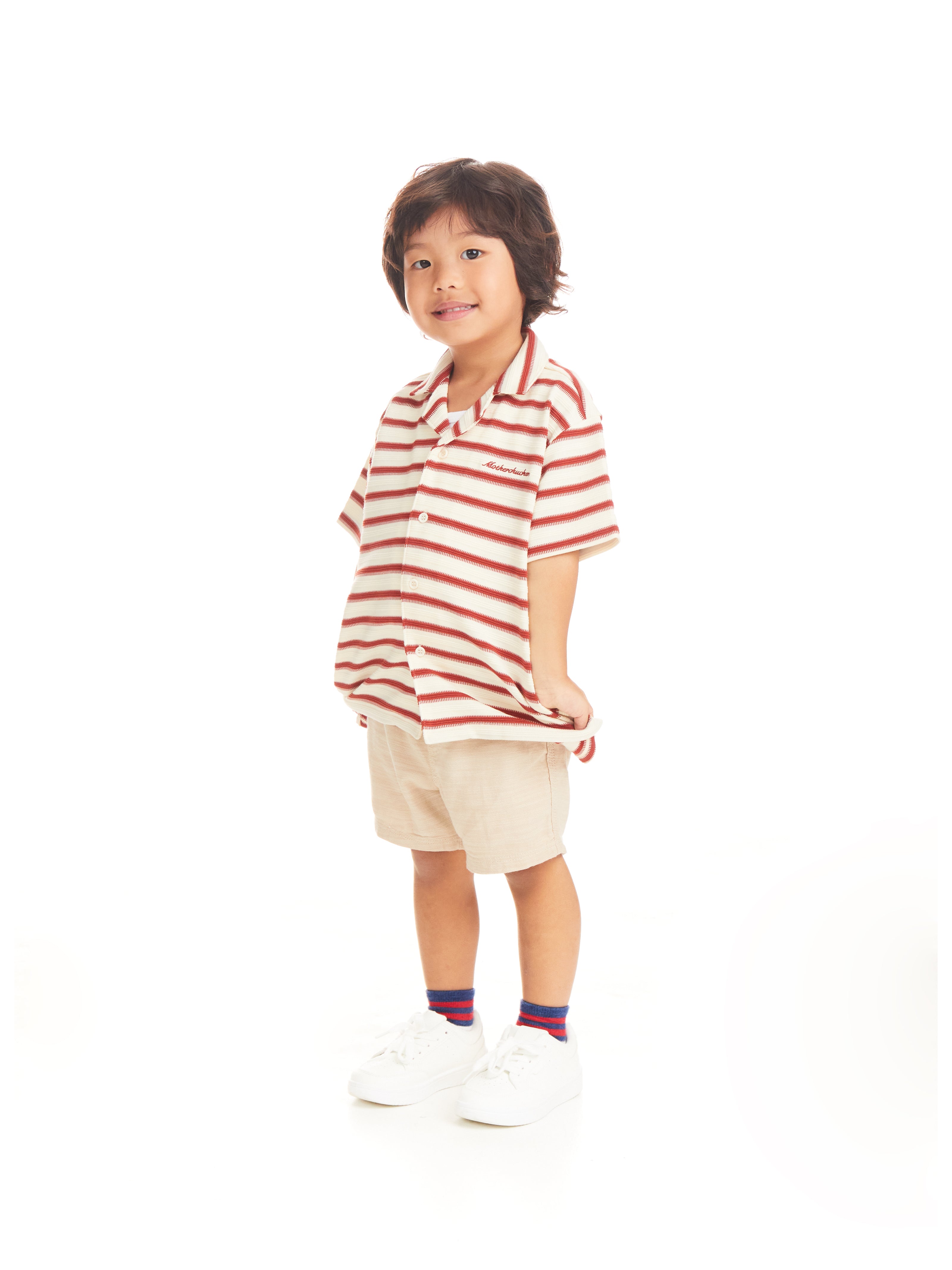 Candy Cane Kids Striped Bowling Shirt