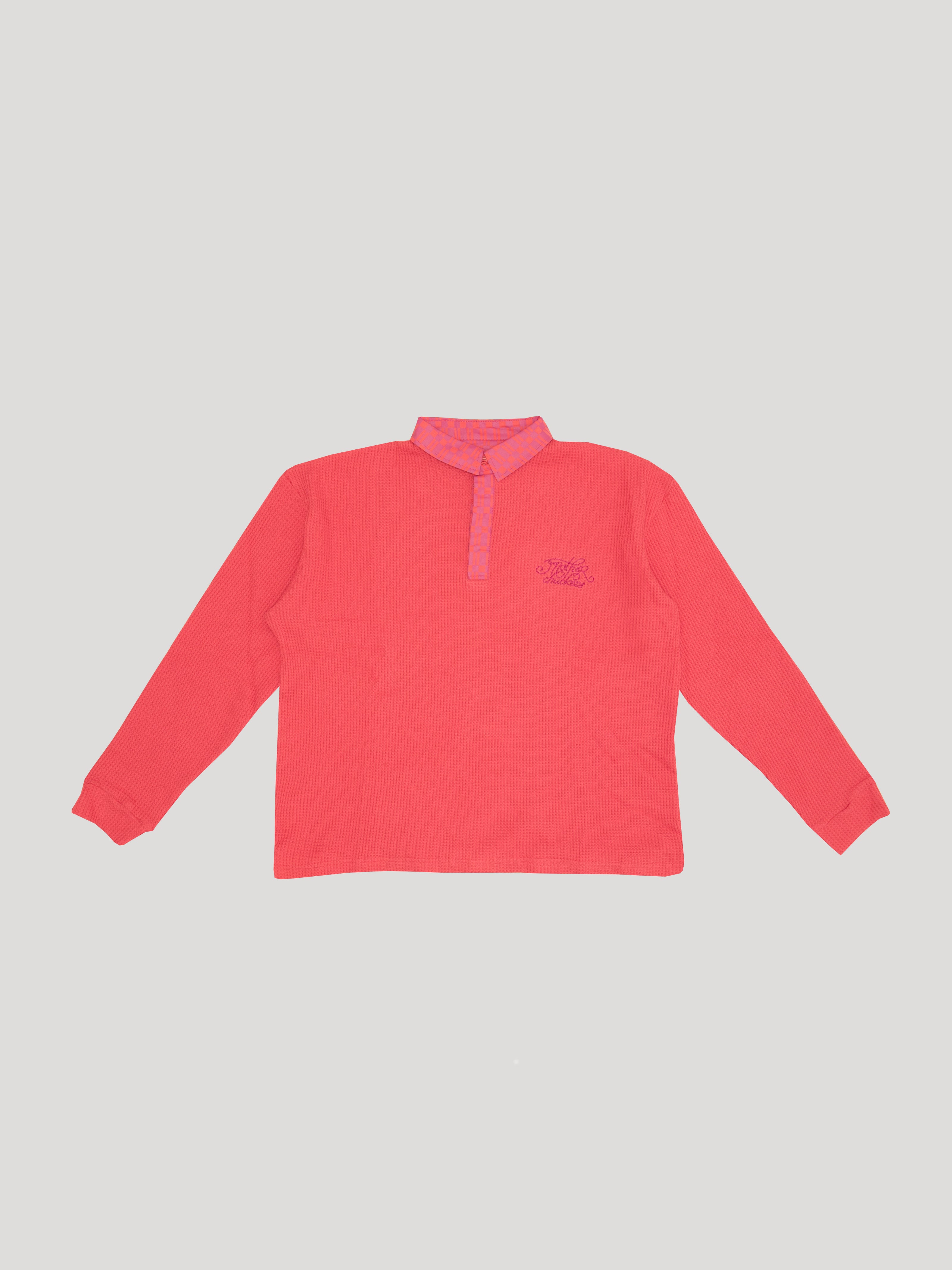 Flamingo Checkmate Motherchucker Long Sleeve Polo