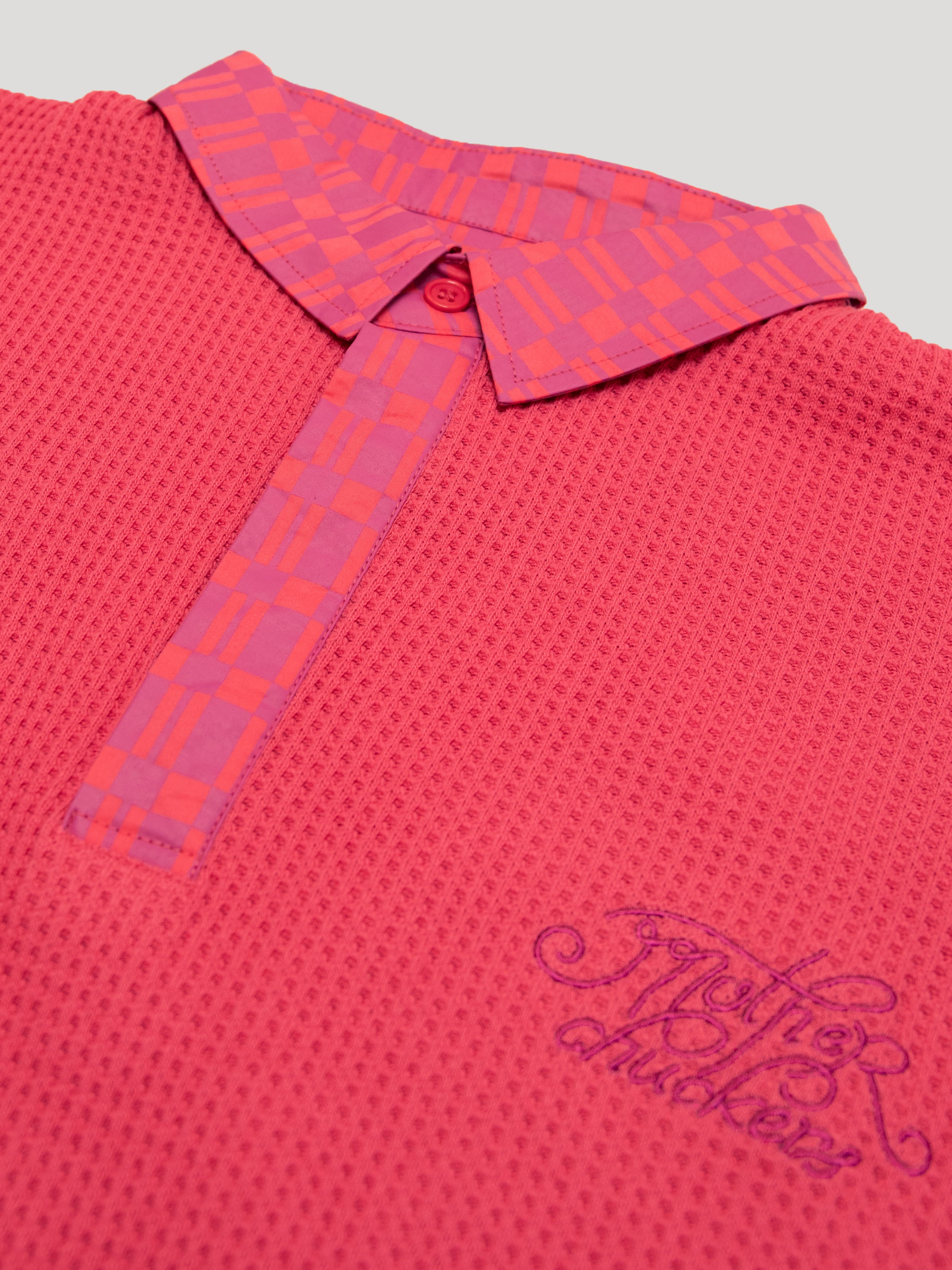 Flamingo Checkmate Motherchucker Long Sleeve Polo