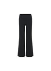 Black Gridline Flared Pants