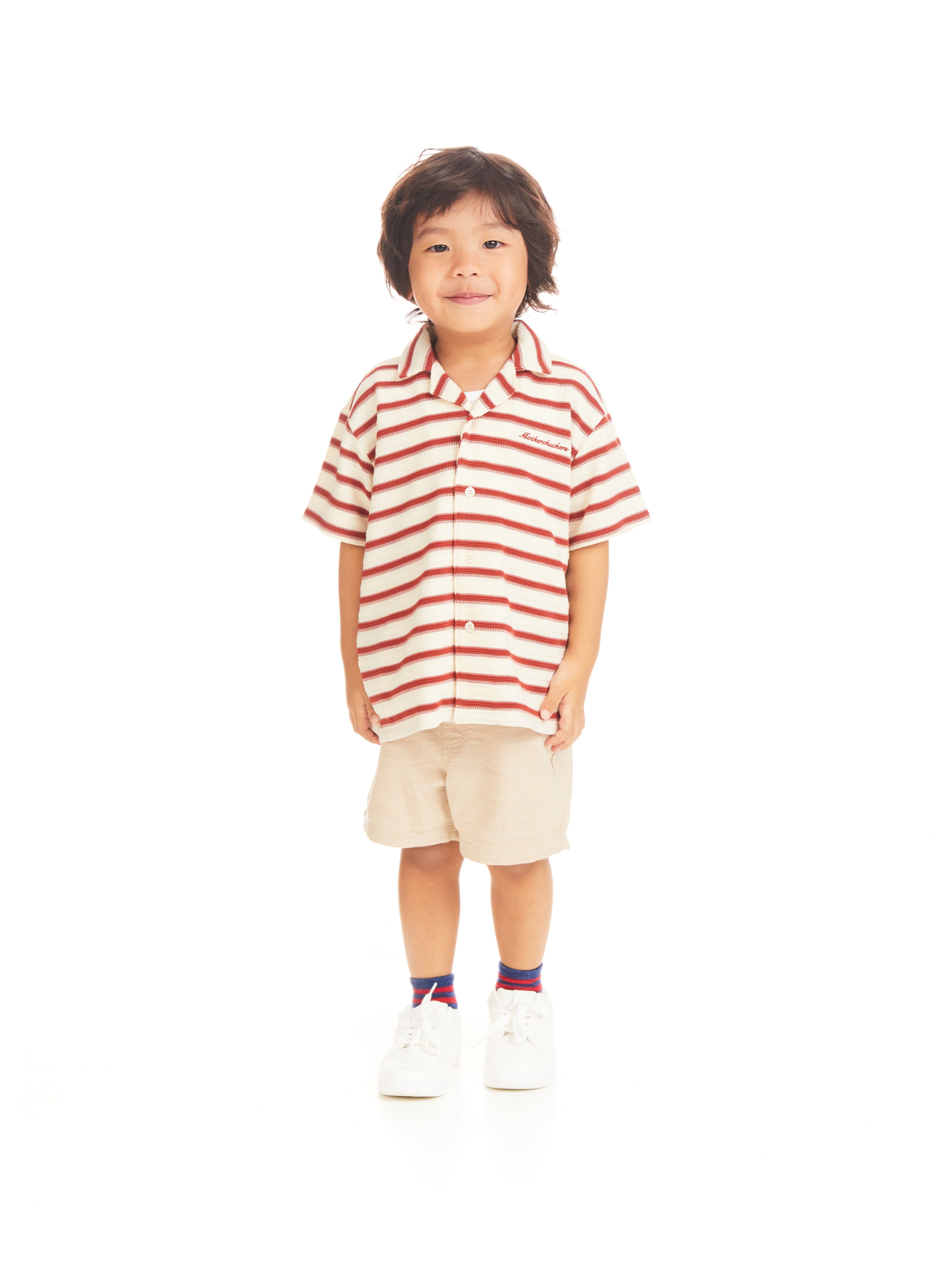 Candy Cane Kids Striped Bowling Shirt