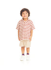 Candy Cane Kids Striped Bowling Shirt