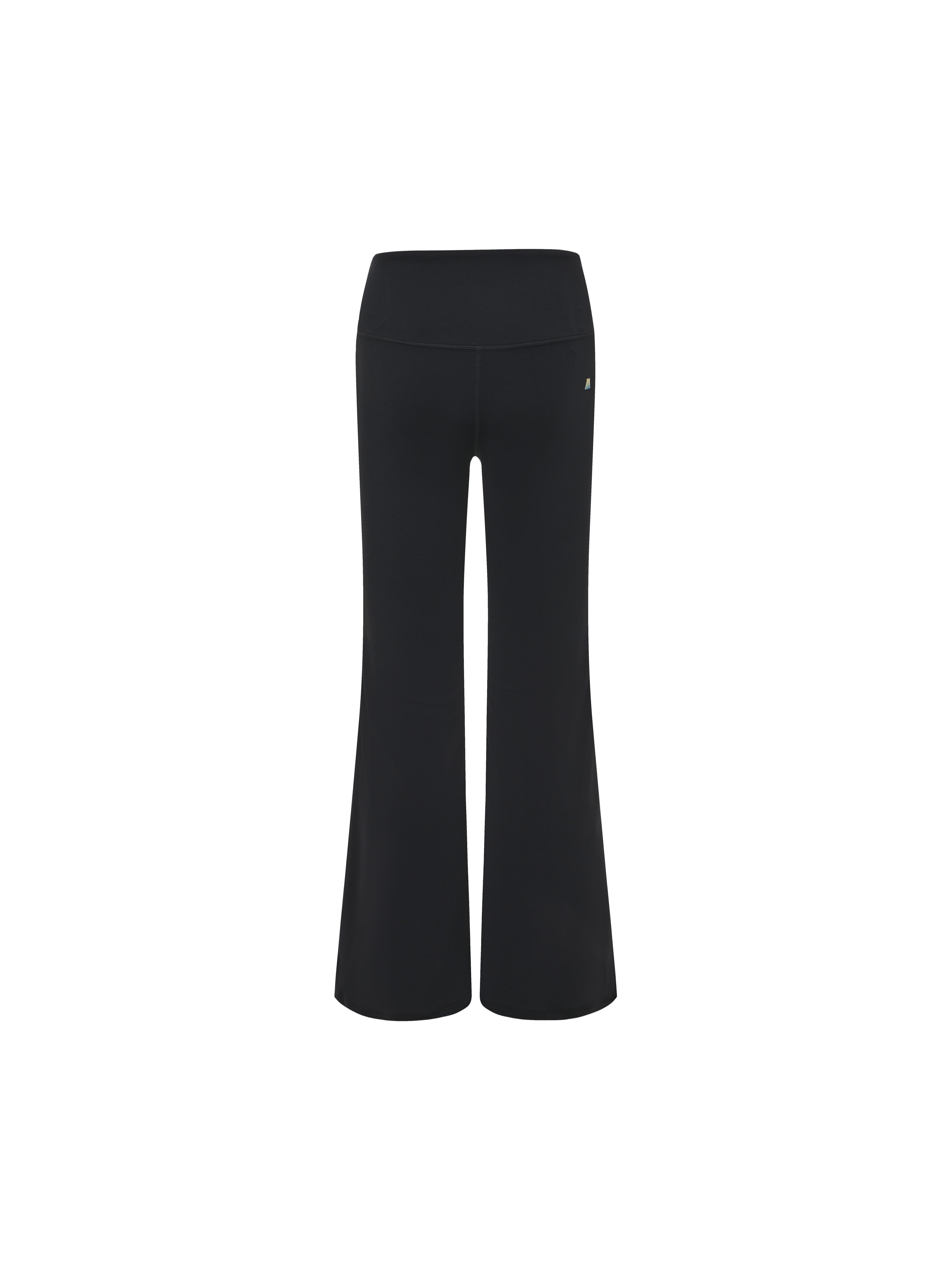 Black Gridline Flared Pants