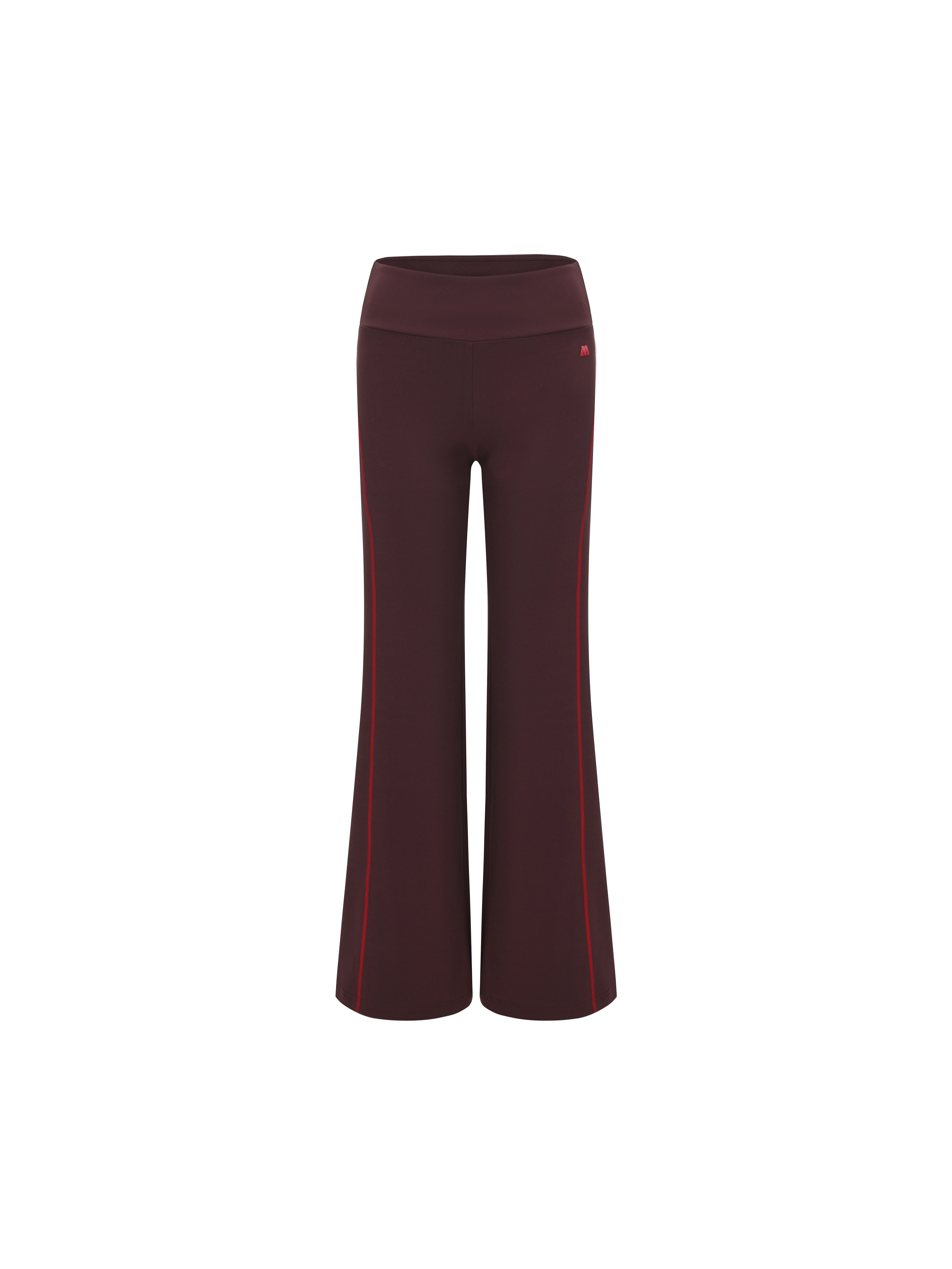 Cherry Gridline Wide-leg Pants