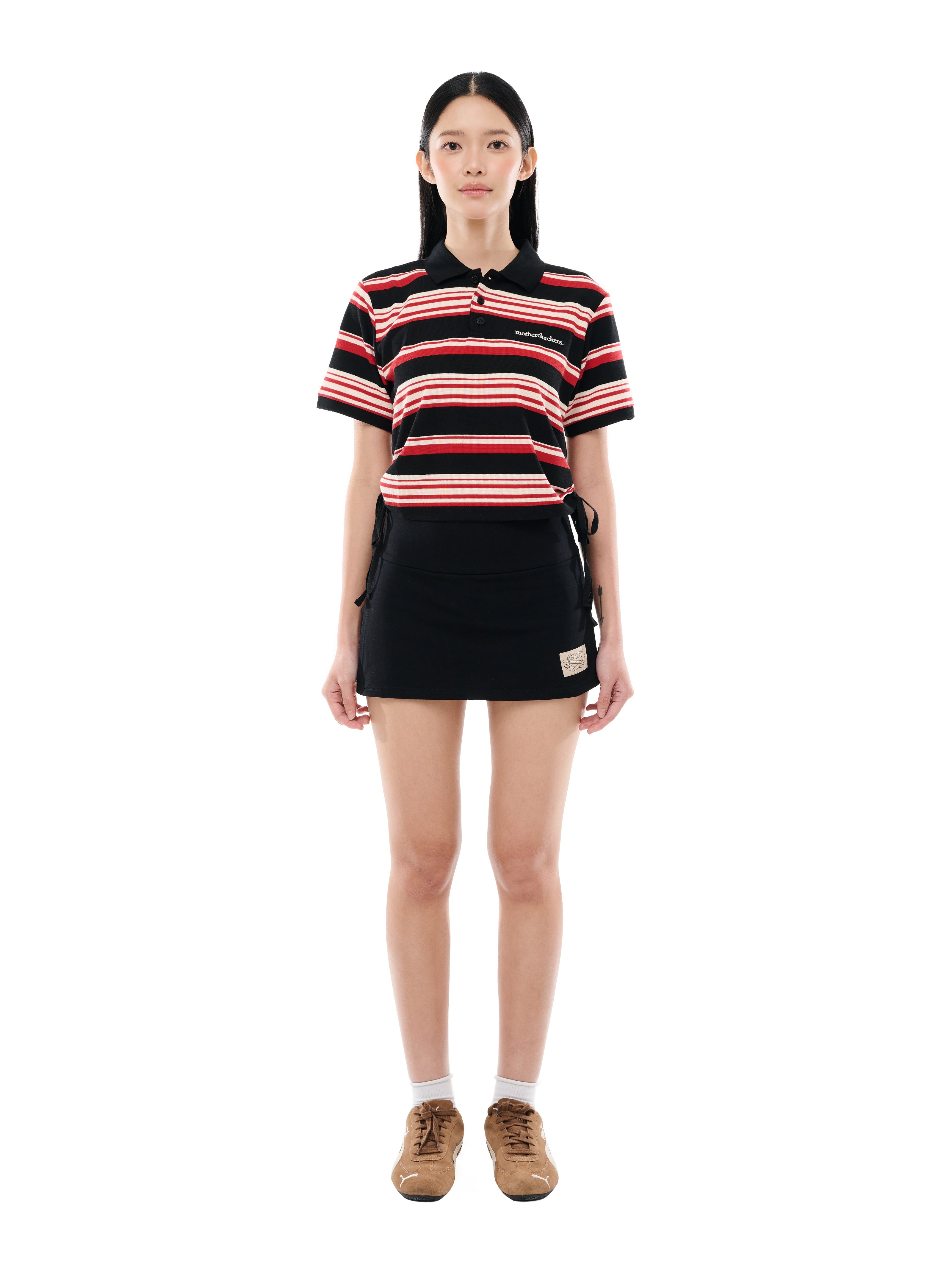 Super Stripes Snatched Drawstring Polo