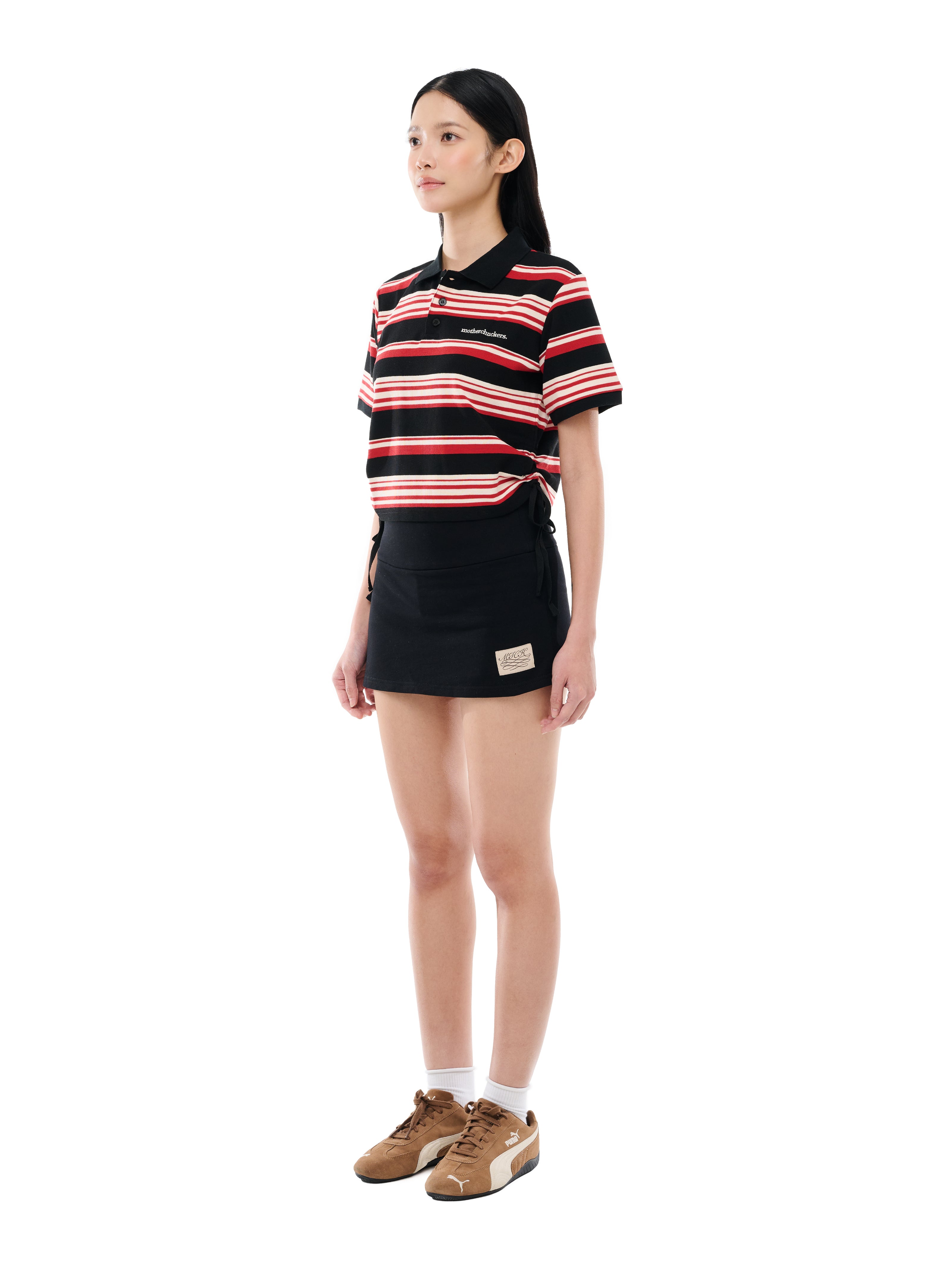 Super Stripes Snatched Drawstring Polo