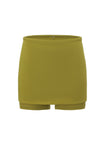 Avocado Foldover Biker Shorts