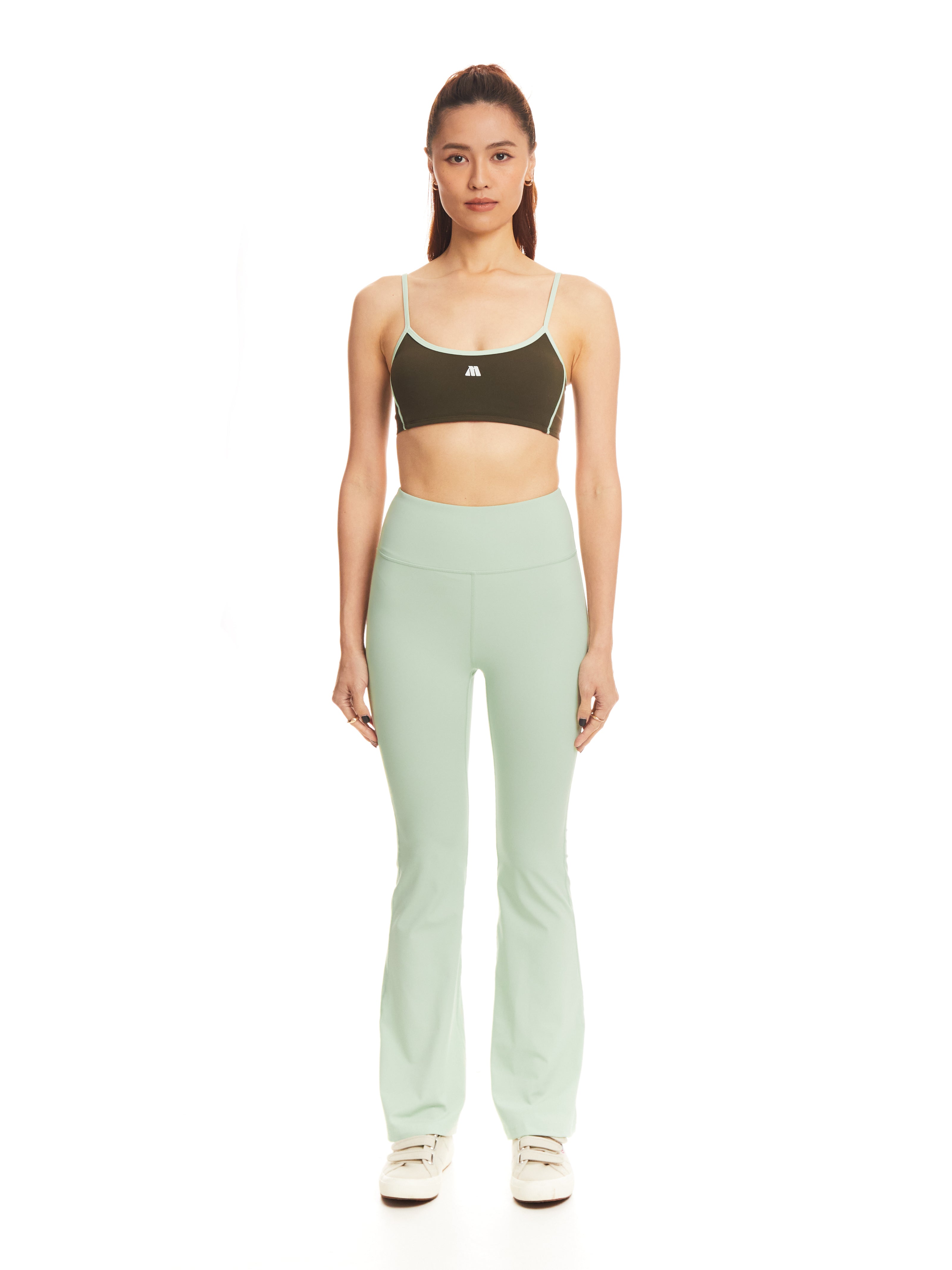 Sweet Olive Contrast Sports Bra