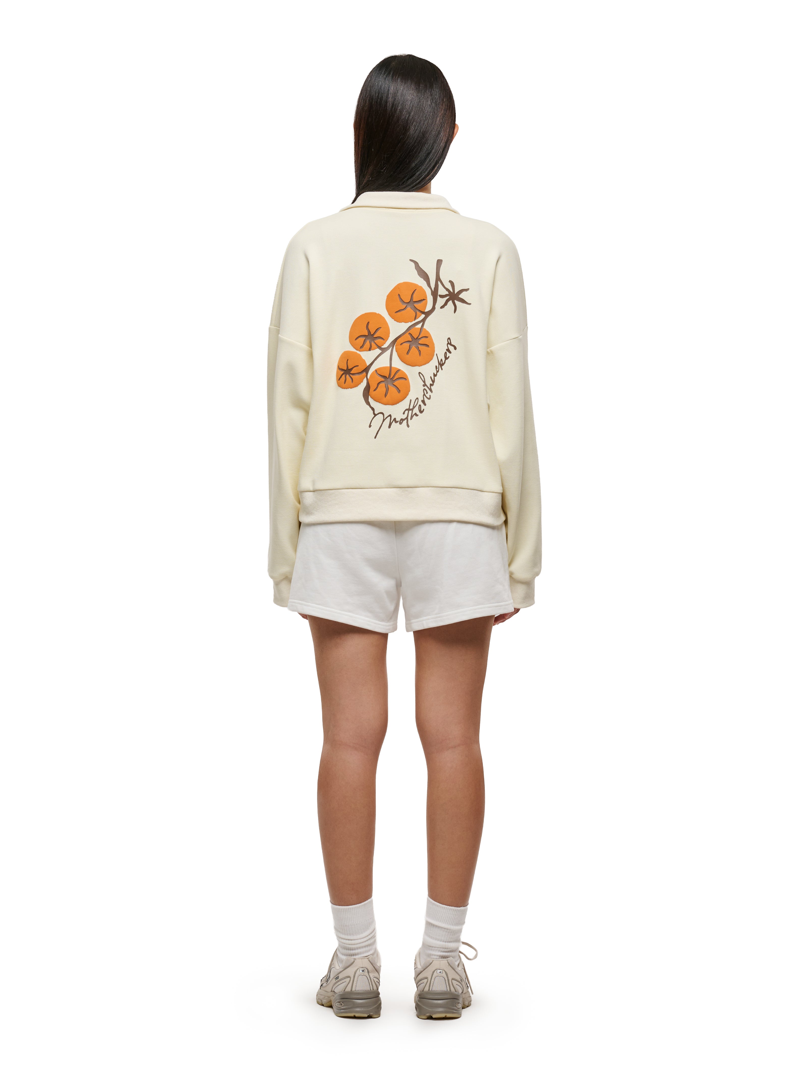 Tomato Pique V-Neck Polo Jumper