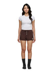 Chocolate Waffle Fitted Mini Shorts
