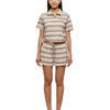 Oat Stripes Snatched Drawstring Polo