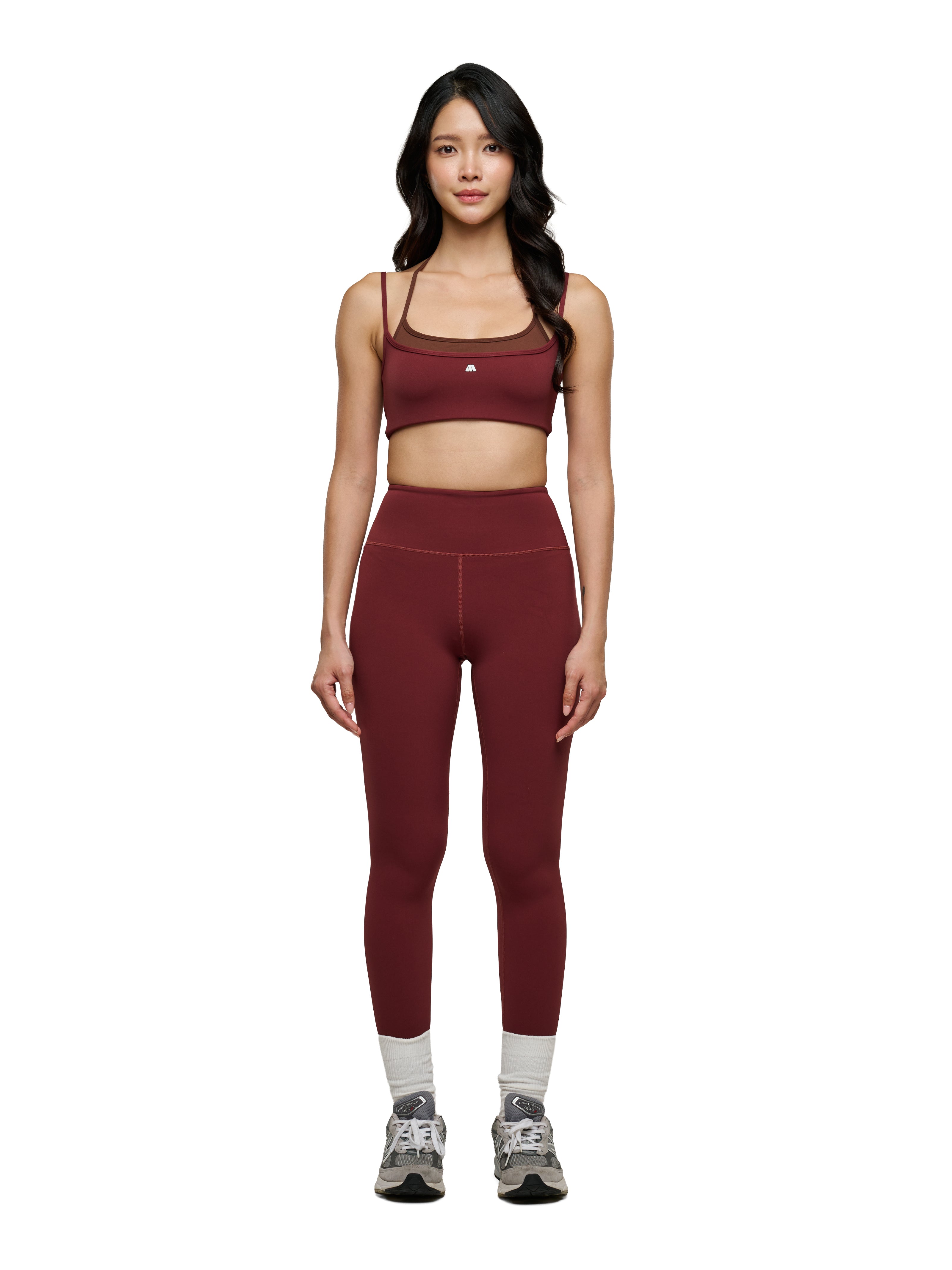 Bordeaux Double Layered Sports Bra