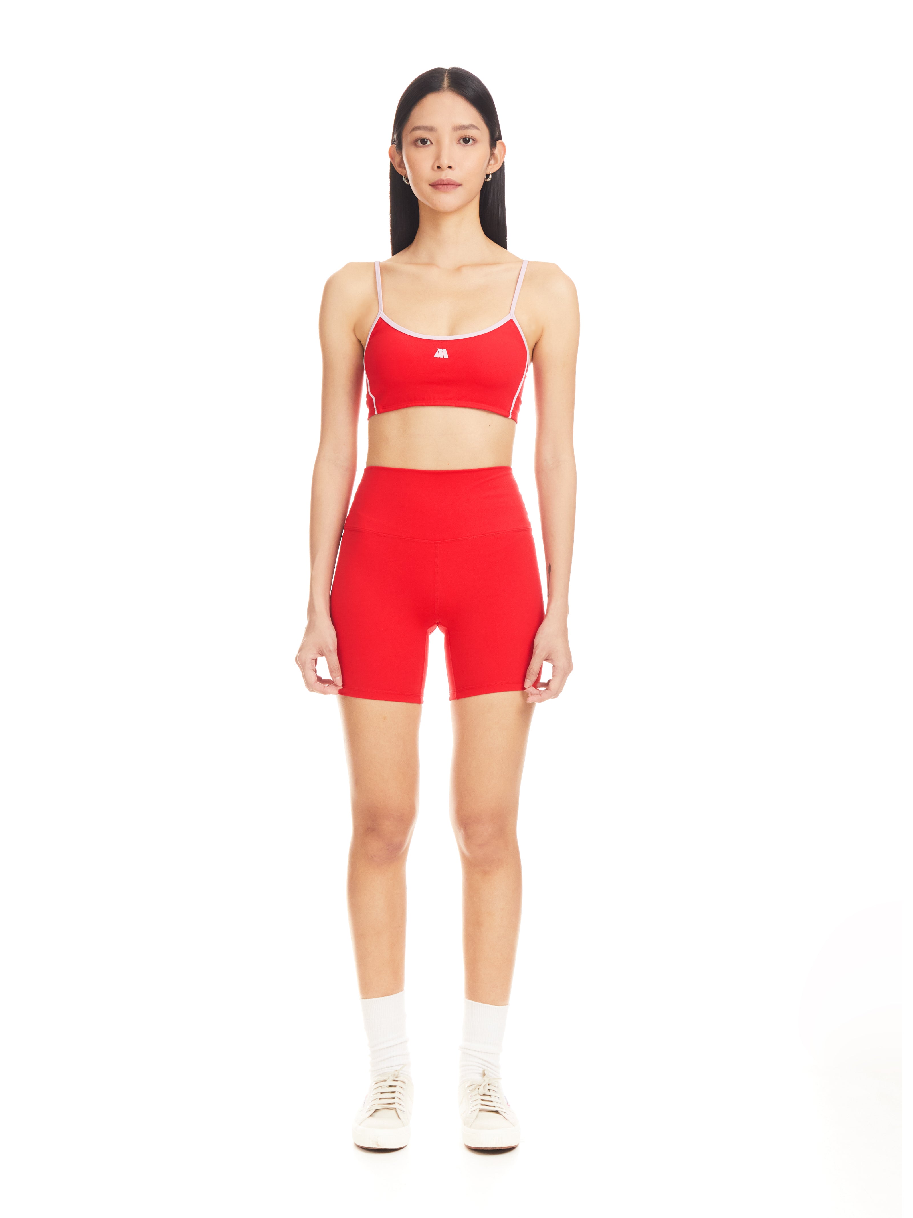 Red Hot Contrast Sports Bra