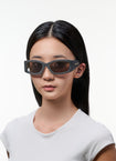 Black Denim Wrap Sunglasses
